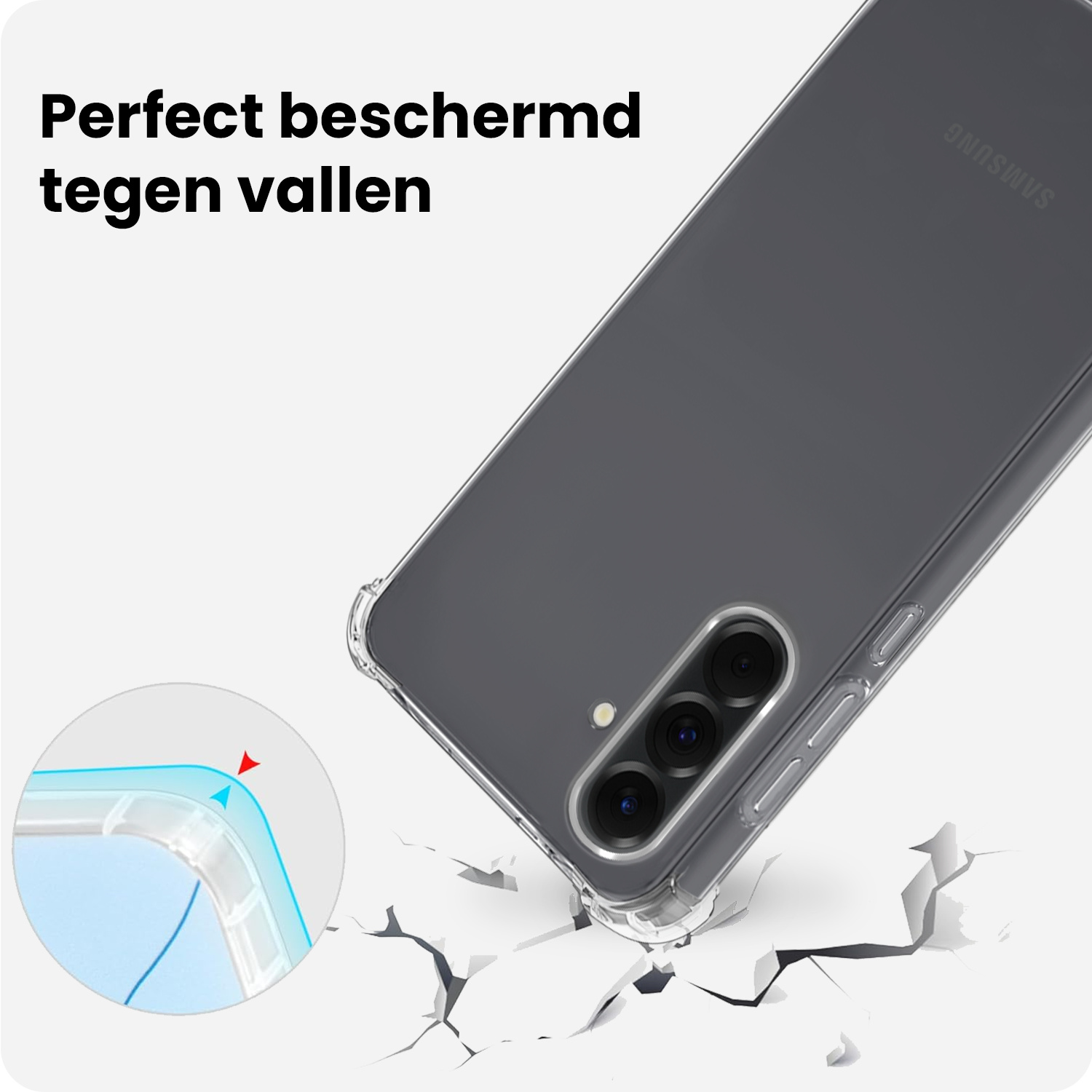 BASEY. BASEY. Samsung Galaxy A36 Hoesje Shockproof Met Screenprotector