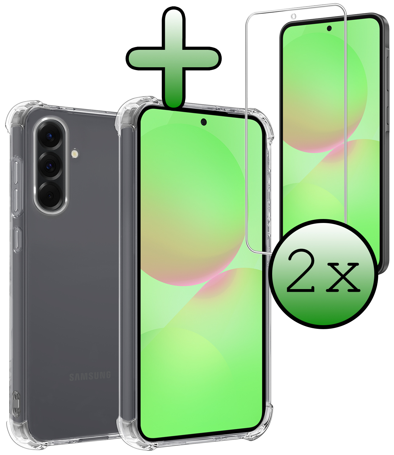 BASEY. BASEY. Samsung Galaxy A36 Hoesje Shockproof Met 2x Screenprotector