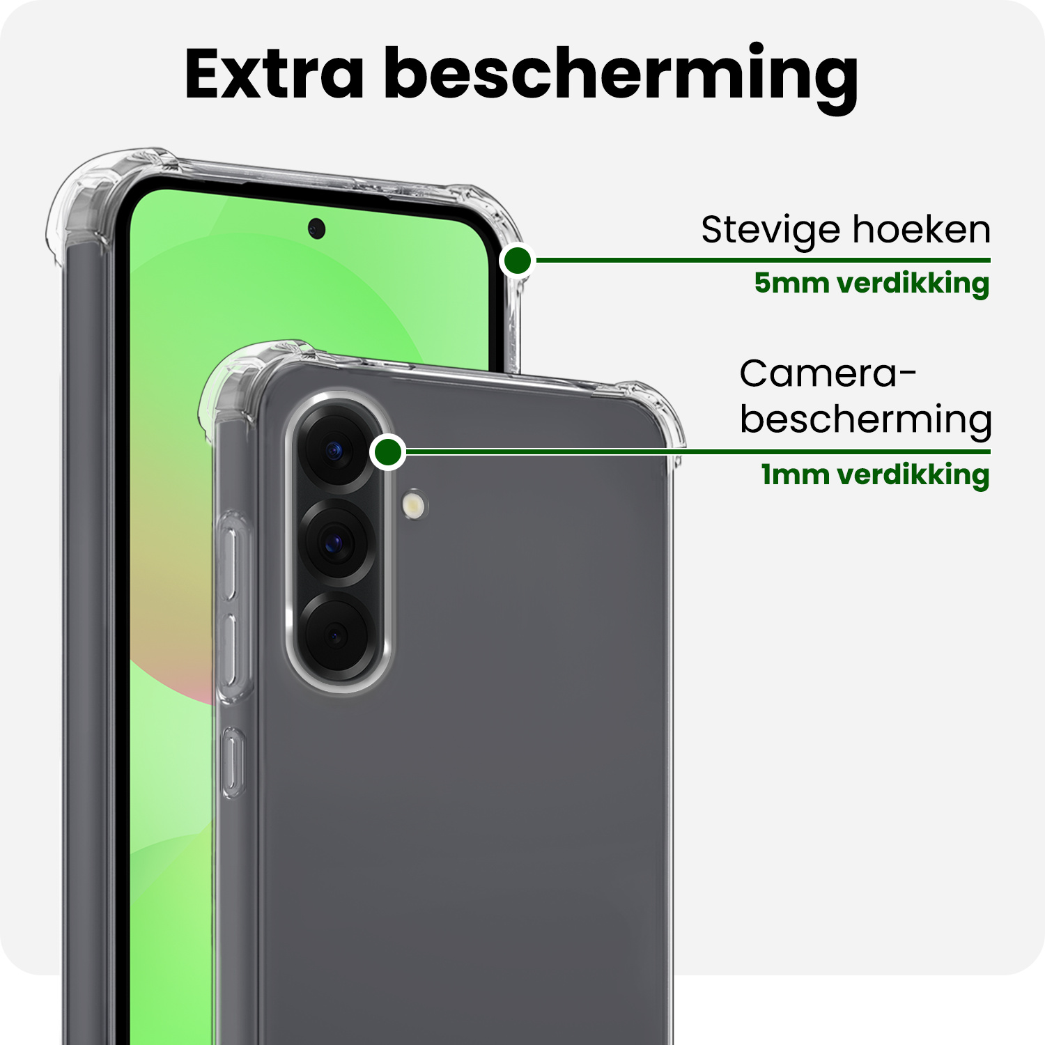 BASEY. BASEY. Samsung Galaxy A36 Hoesje Shockproof Met 2x Screenprotector