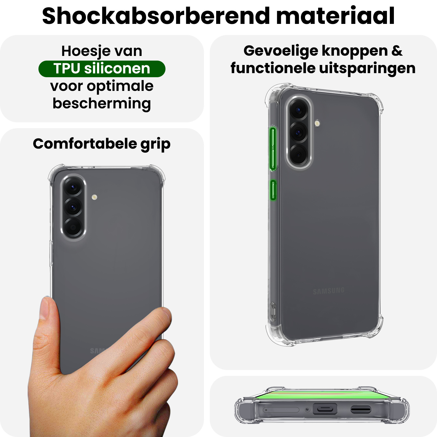 BASEY. BASEY. Samsung Galaxy A36 Hoesje Shockproof Met 2x Screenprotector