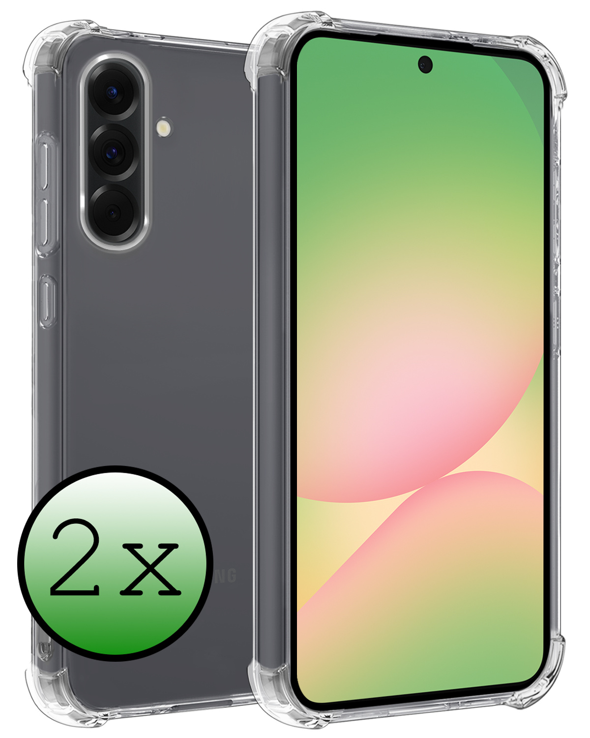 BASEY. BASEY. Samsung Galaxy A56 Hoesje Shockproof - Transparant - 2 PACK