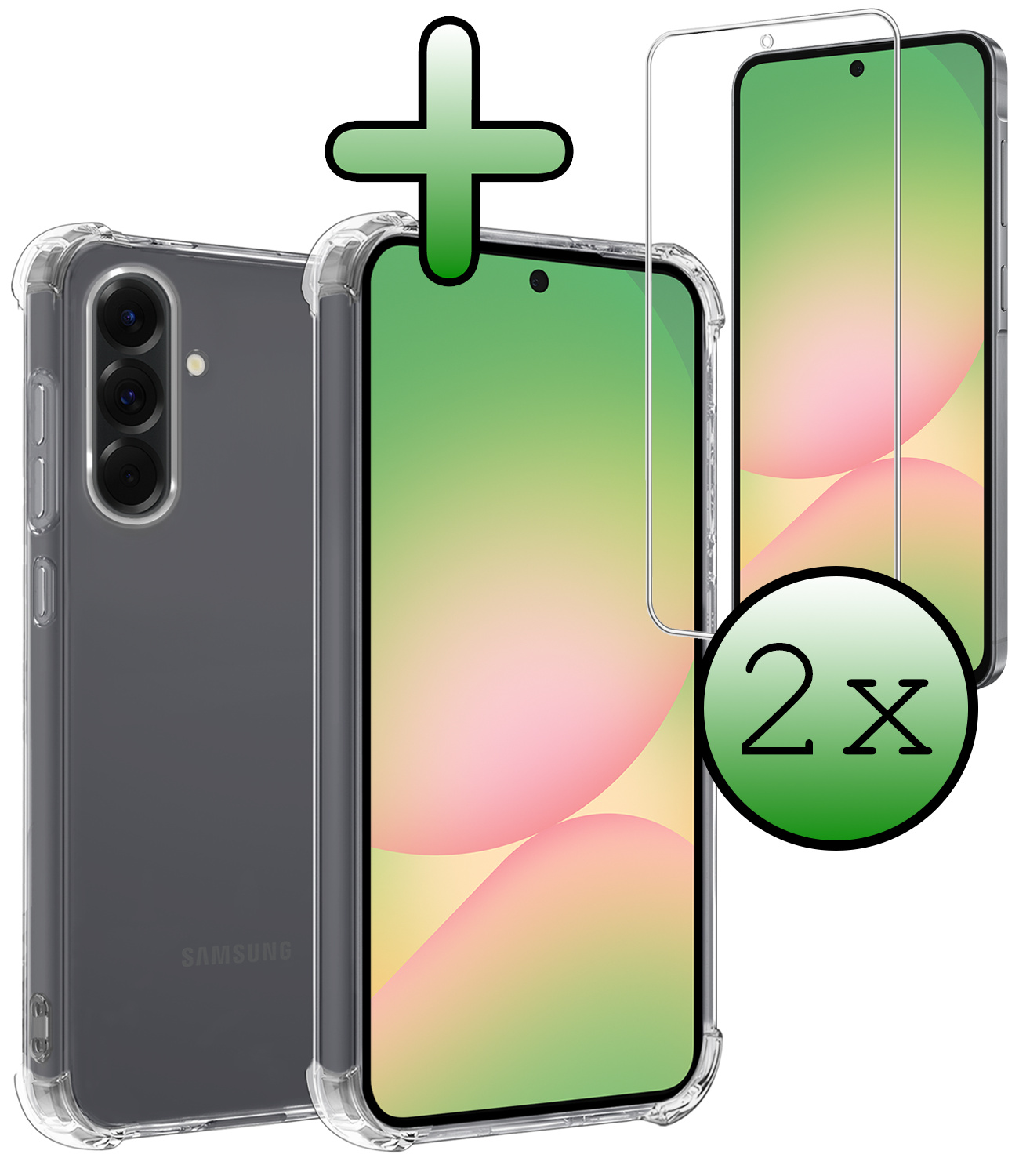 BASEY. BASEY. Samsung Galaxy A56 Hoesje Shockproof Met 2x Screenprotector