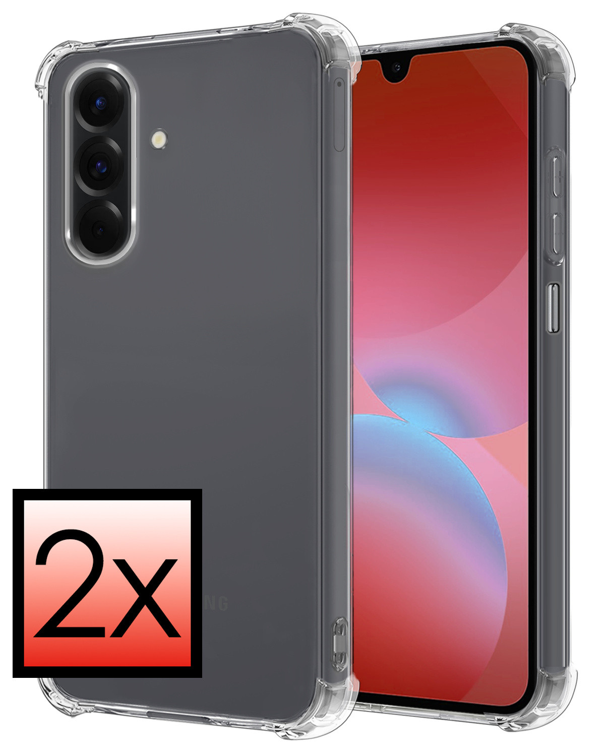 NoXx NoXx Samsung Galaxy A26 Hoesje Shockproof - Transparant - 2 PACK