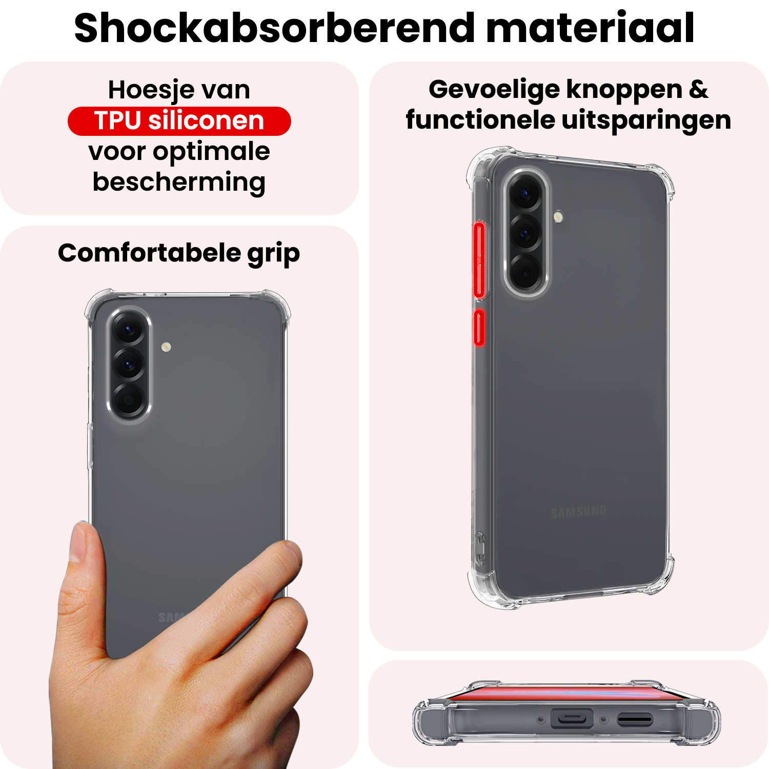 NoXx NoXx Samsung Galaxy A26 Hoesje Shockproof Met 2x Screenprotector
