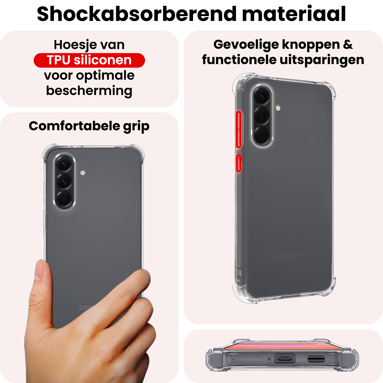 NoXx NoXx Samsung Galaxy A36 Hoesje Shockproof Met Screenprotector