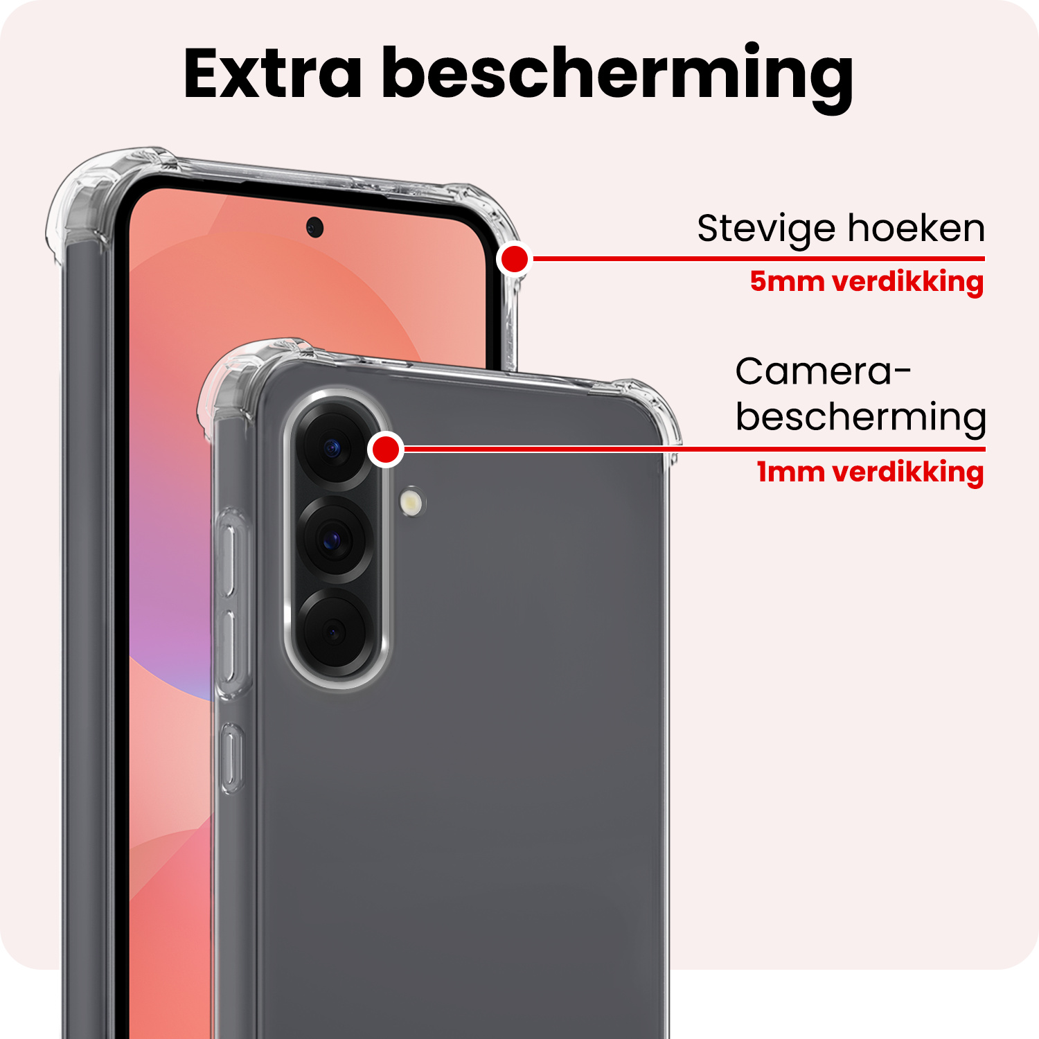 NoXx NoXx Samsung Galaxy A36 Hoesje Shockproof Met 2x Screenprotector