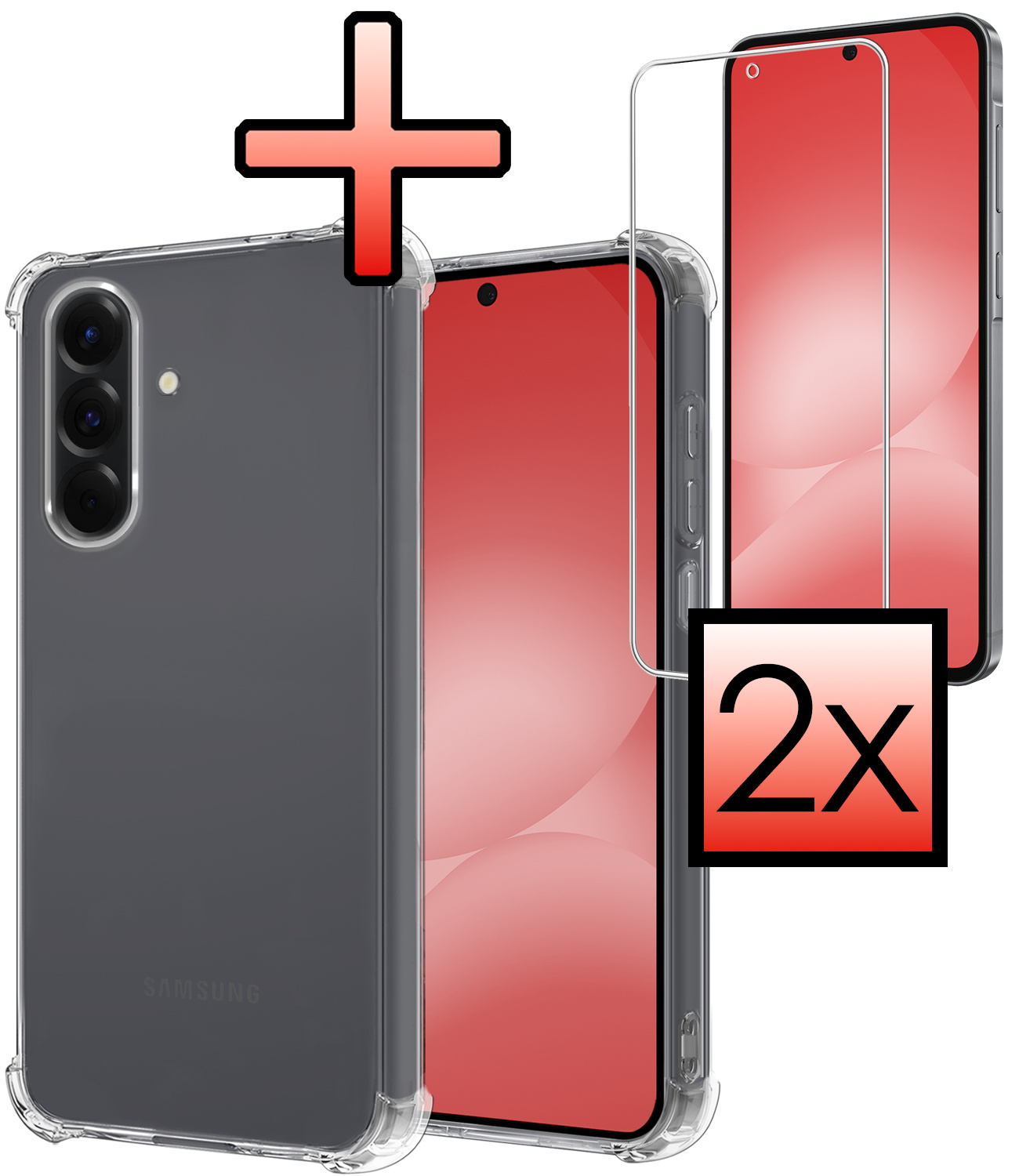 NoXx NoXx Samsung Galaxy A56 Hoesje Shockproof Met 2x Screenprotector