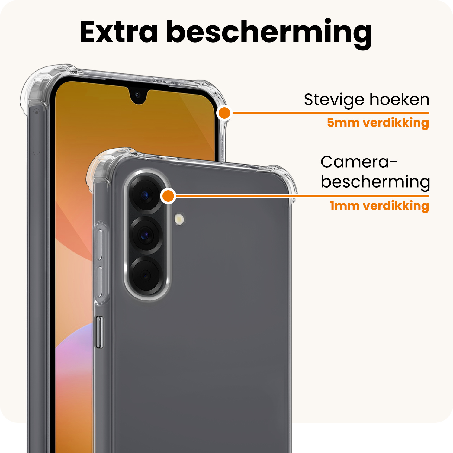 Nomfy Nomfy Samsung Galaxy A26 Hoesje Shockproof Met Screenprotector