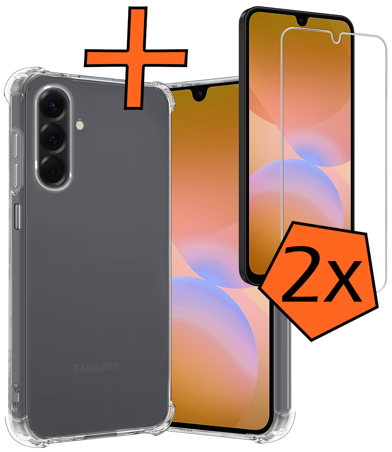 Nomfy Nomfy Samsung Galaxy A26 Hoesje Shockproof Met 2x Screenprotector