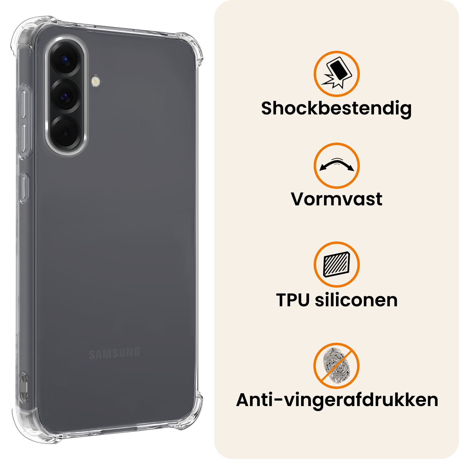 Nomfy Nomfy Samsung Galaxy A36 Hoesje Shockproof Met 2x Screenprotector