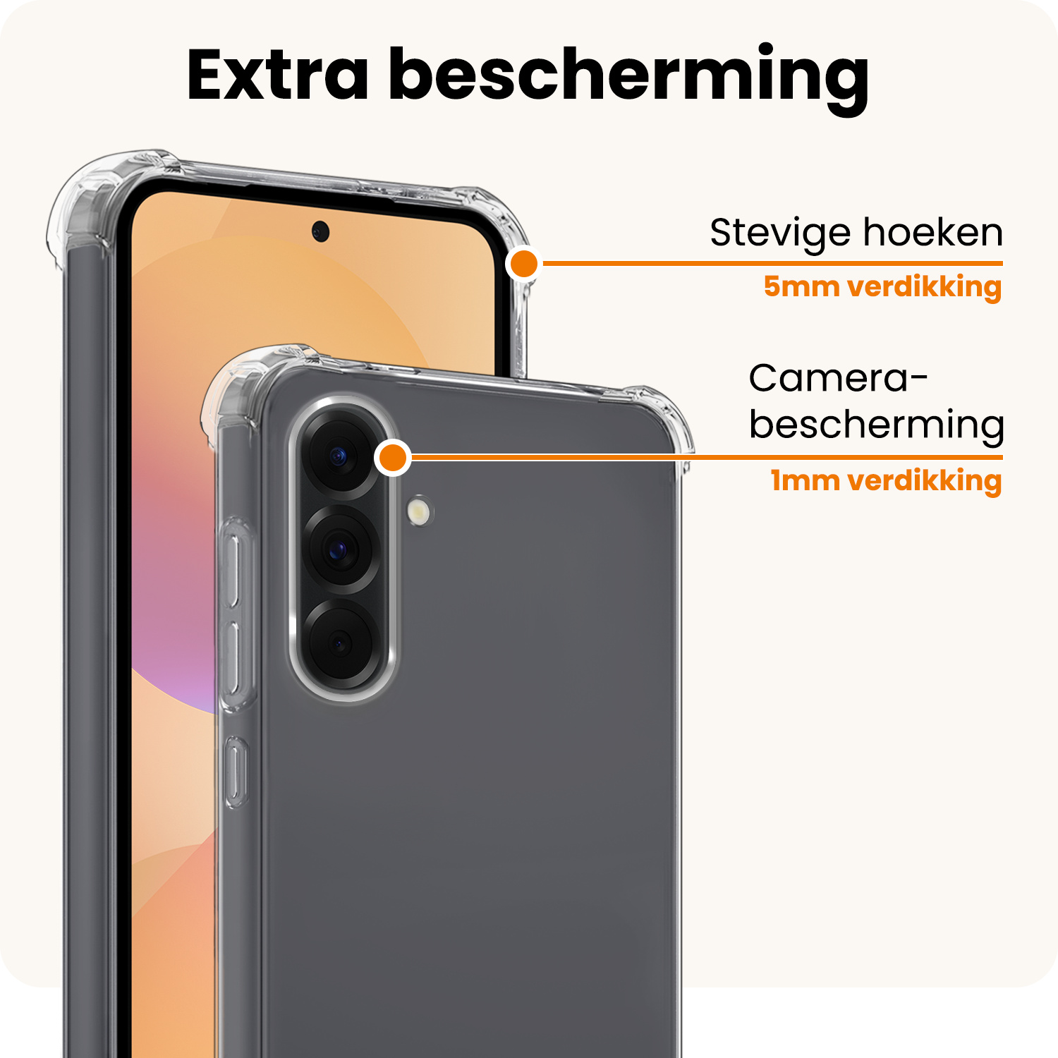 Nomfy Nomfy Samsung Galaxy A36 Hoesje Shockproof Met 2x Screenprotector