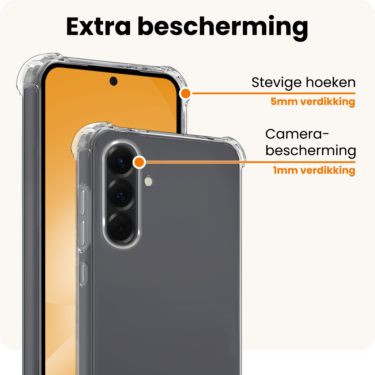 Nomfy Nomfy Samsung Galaxy A56 Hoesje Shockproof - Transparant