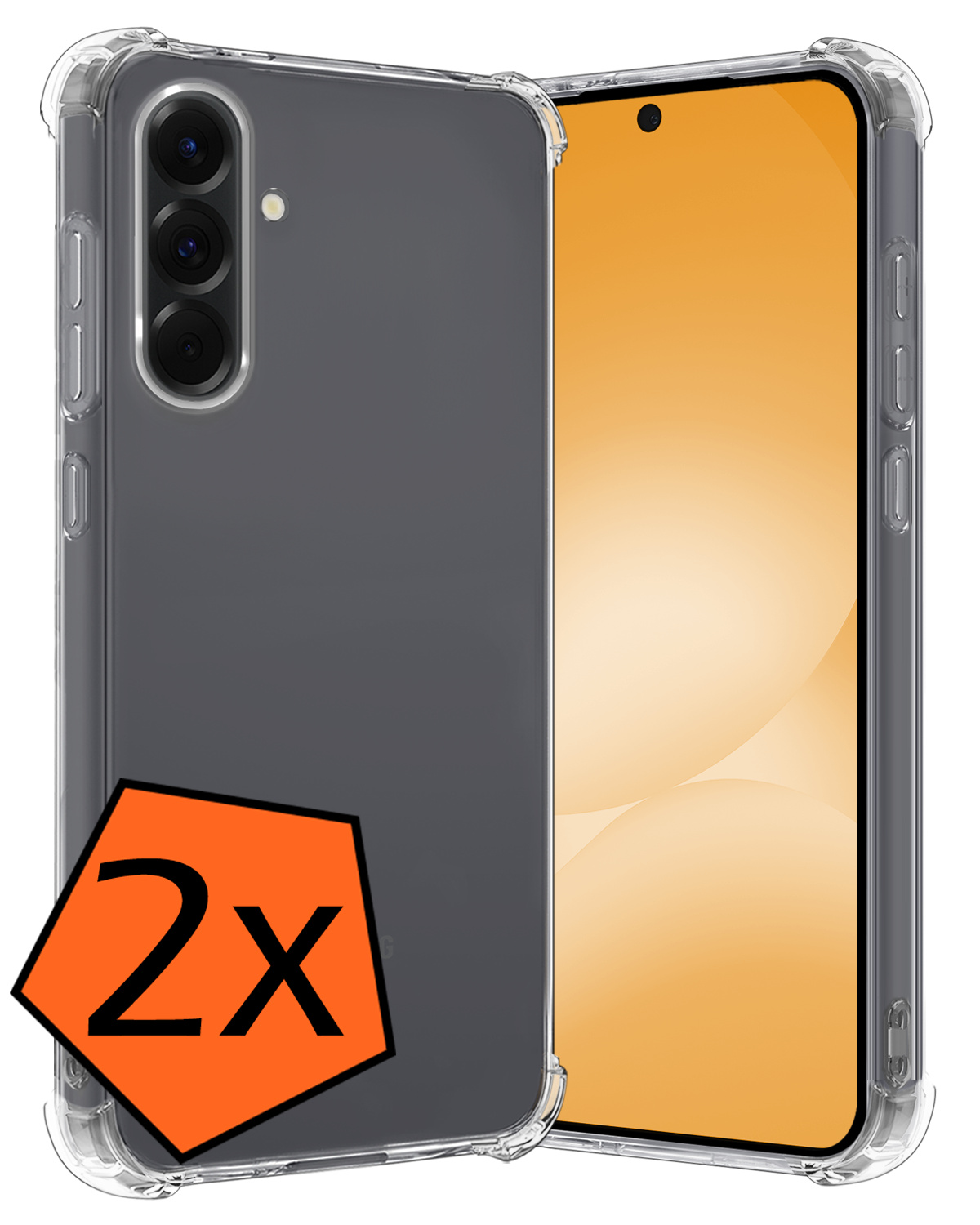 Nomfy Nomfy Samsung Galaxy A56 Hoesje Shockproof - Transparant - 2 PACK