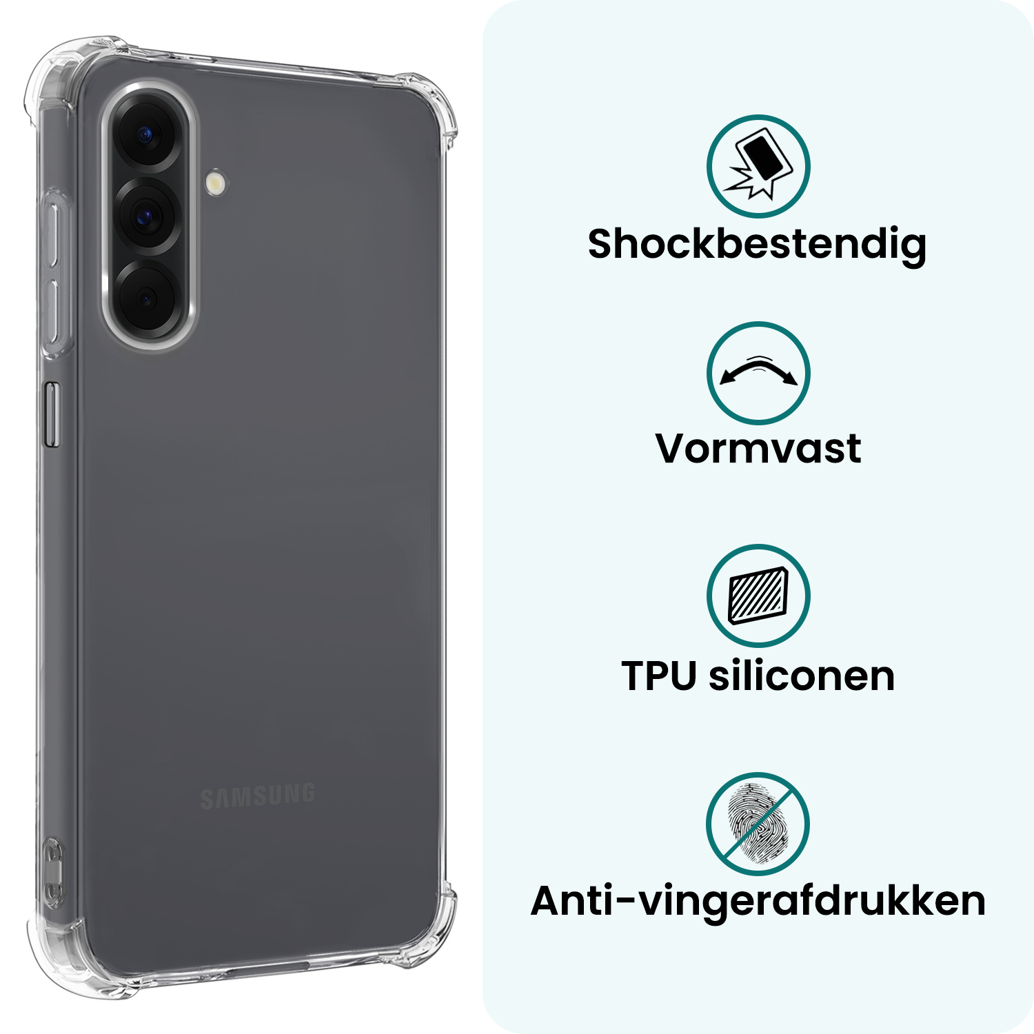 Forterra Forterra Samsung Galaxy A26 Hoesje Shockproof - Transparant - 2 PACK