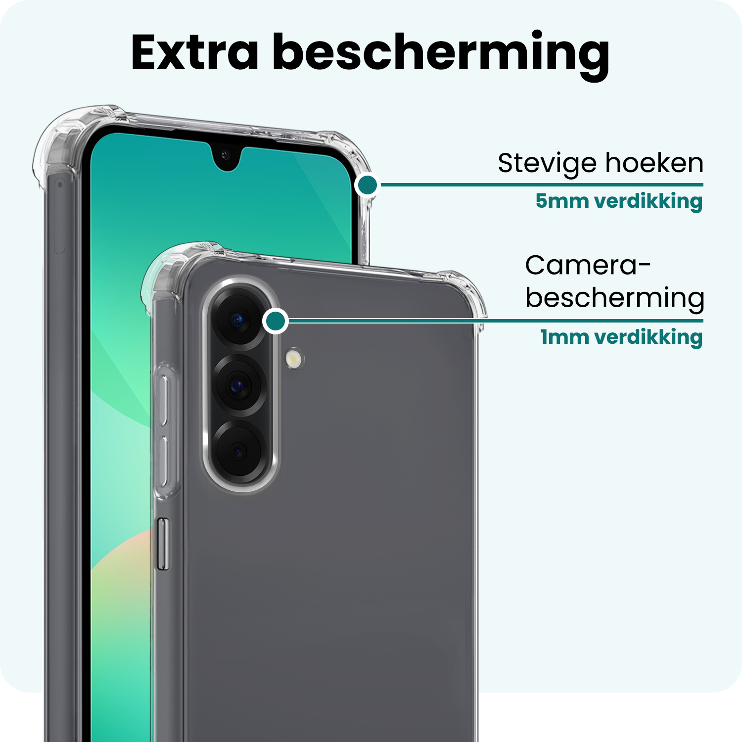 Forterra Forterra Samsung Galaxy A26 Hoesje Shockproof - Transparant - 2 PACK