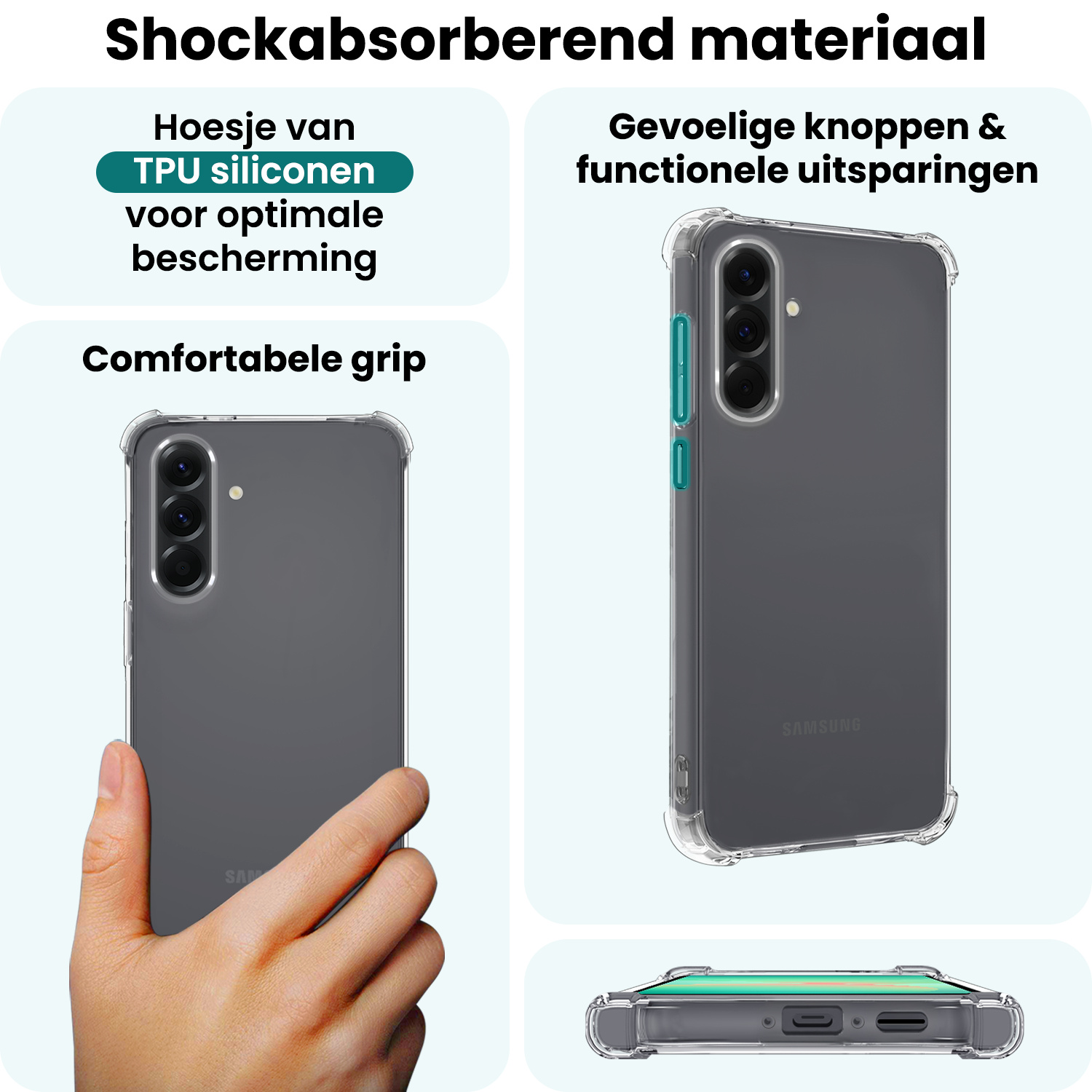 Forterra Forterra Samsung Galaxy A26 Hoesje Shockproof - Transparant - 2 PACK