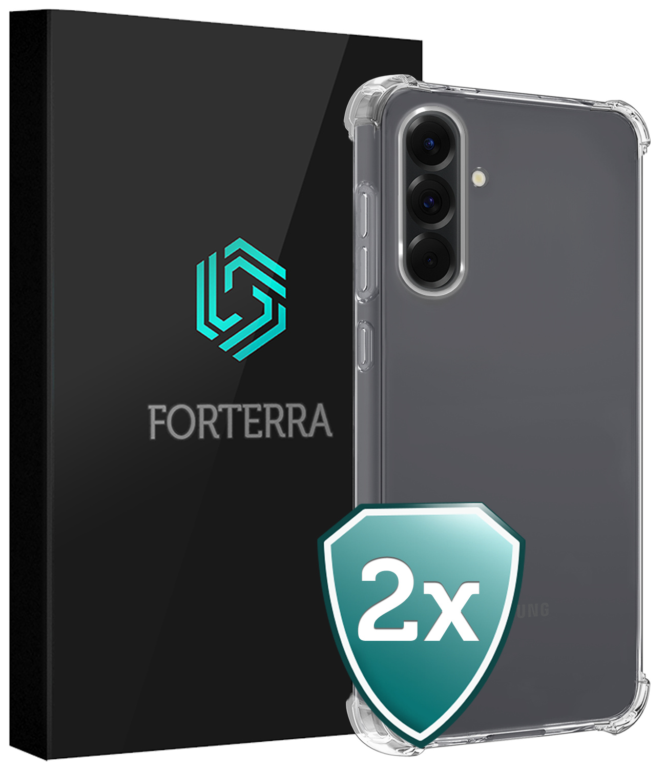 Forterra Forterra Samsung Galaxy A36 Hoesje Shockproof - Transparant - 2 PACK