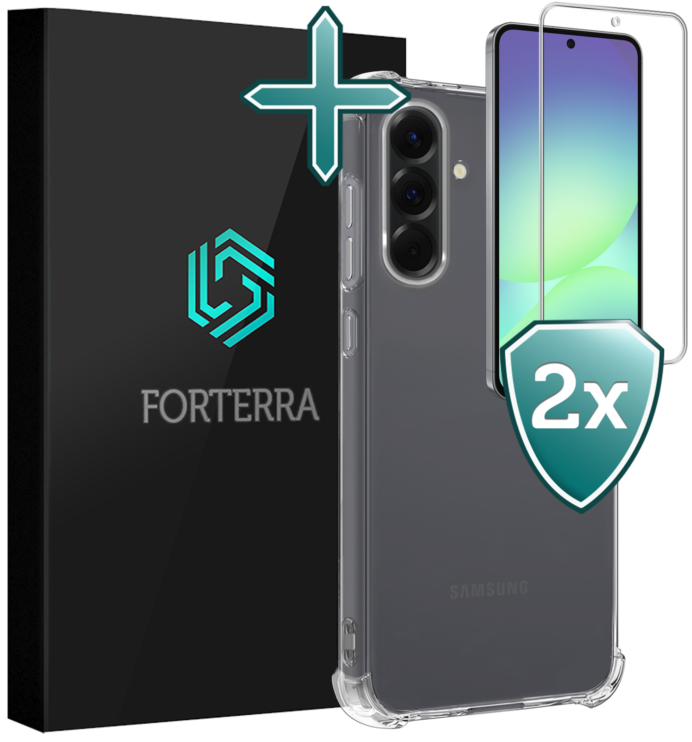 Forterra Forterra Samsung Galaxy A56 Hoesje Shockproof Met 2x Screenprotector