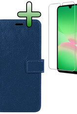 BASEY. BASEY. Samsung Galaxy A26 Hoesje Bookcase Met Screenprotector - Donkerblauw