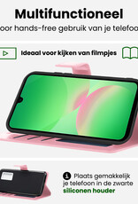 BASEY. BASEY. Samsung Galaxy A26 Hoesje Bookcase Met Screenprotector - Lichtroze