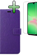 BASEY. BASEY. Samsung Galaxy A26 Hoesje Bookcase Met Screenprotector - Paars