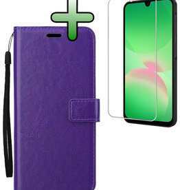 BASEY. BASEY. Samsung Galaxy A26 Hoesje Bookcase Met Screenprotector - Paars