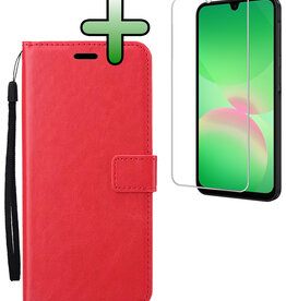 BASEY. BASEY. Samsung Galaxy A26 Hoesje Bookcase Met Screenprotector - Rood