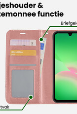 BASEY. BASEY. Samsung Galaxy A26 Hoesje Bookcase Met Screenprotector - Rose Goud