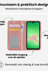 BASEY. BASEY. Samsung Galaxy A26 Hoesje Bookcase Met Screenprotector - Rose Goud