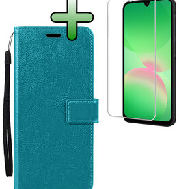 BASEY. BASEY. Samsung Galaxy A26 Hoesje Bookcase Met Screenprotector - Turquoise