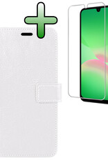 BASEY. BASEY. Samsung Galaxy A26 Hoesje Bookcase Met Screenprotector - Wit