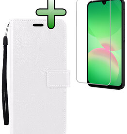 BASEY. BASEY. Samsung Galaxy A26 Hoesje Bookcase Met Screenprotector - Wit