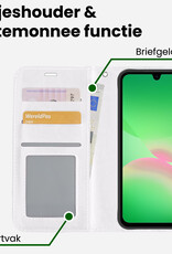 BASEY. BASEY. Samsung Galaxy A26 Hoesje Bookcase Met Screenprotector - Wit