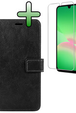 BASEY. BASEY. Samsung Galaxy A26 Hoesje Bookcase Met Screenprotector - Zwart