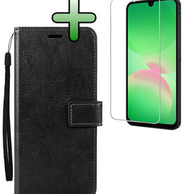 BASEY. BASEY. Samsung Galaxy A26 Hoesje Bookcase Met Screenprotector - Zwart