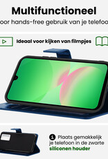 BASEY. BASEY. Samsung Galaxy A26 Hoesje Bookcase Met 2x Screenprotector - Donkerblauw
