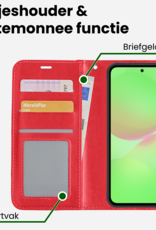 BASEY. BASEY. Samsung Galaxy A36 Hoesje Bookcase - Rood