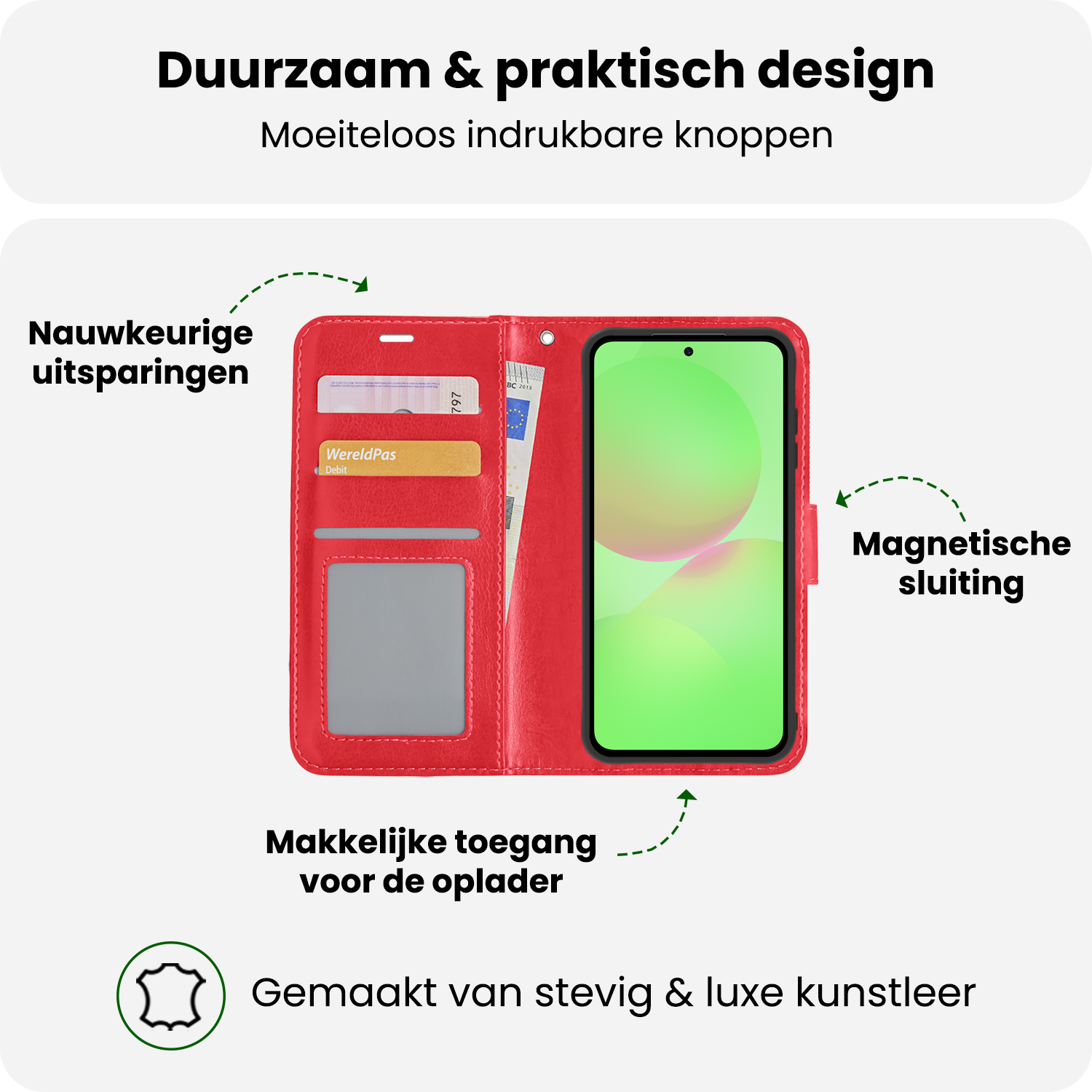 BASEY. BASEY. Samsung Galaxy A36 Hoesje Bookcase - Rood
