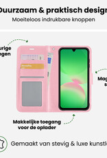 BASEY. BASEY. Samsung Galaxy A26 Hoesje Bookcase Met 2x Screenprotector - Lichtroze