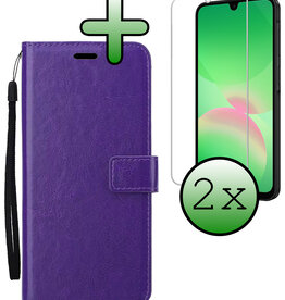 BASEY. BASEY. Samsung Galaxy A26 Hoesje Bookcase Met 2x Screenprotector - Paars