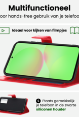 BASEY. BASEY. Samsung Galaxy A36 Hoesje Bookcase Met Screenprotector - Rood