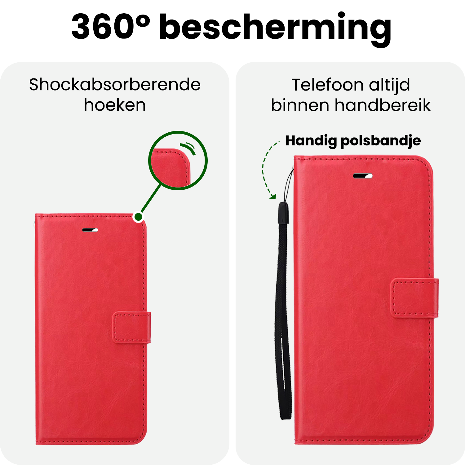 BASEY. BASEY. Samsung Galaxy A36 Hoesje Bookcase Met Screenprotector - Rood
