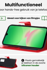 BASEY. BASEY. Samsung Galaxy A26 Hoesje Bookcase Met 2x Screenprotector - Rood