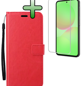 BASEY. BASEY. Samsung Galaxy A36 Hoesje Bookcase Met Screenprotector - Rood