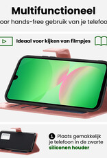 BASEY. BASEY. Samsung Galaxy A26 Hoesje Bookcase Met 2x Screenprotector - Rose Goud