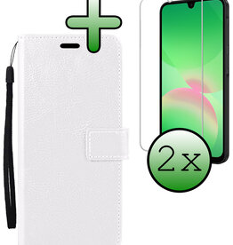 BASEY. BASEY. Samsung Galaxy A26 Hoesje Bookcase Met 2x Screenprotector - Wit