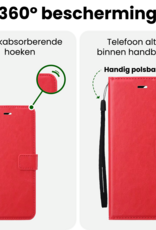BASEY. BASEY. Samsung Galaxy A36 Hoesje Bookcase Met 2x Screenprotector - Rood