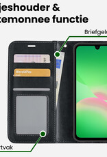 BASEY. BASEY. Samsung Galaxy A26 Hoesje Bookcase Met 2x Screenprotector - Zwart
