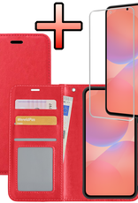 NoXx NoXx Samsung Galaxy A36 Hoesje Bookcase Met Screenprotector - Rood