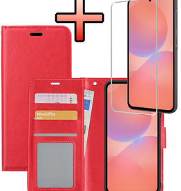 NoXx NoXx Samsung Galaxy A36 Hoesje Bookcase Met Screenprotector - Rood